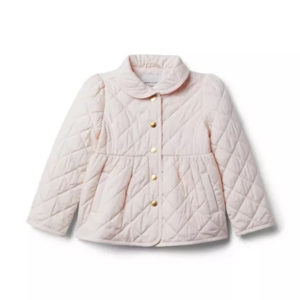 JANIE AND JACK QUILTED BARN COAT PINK